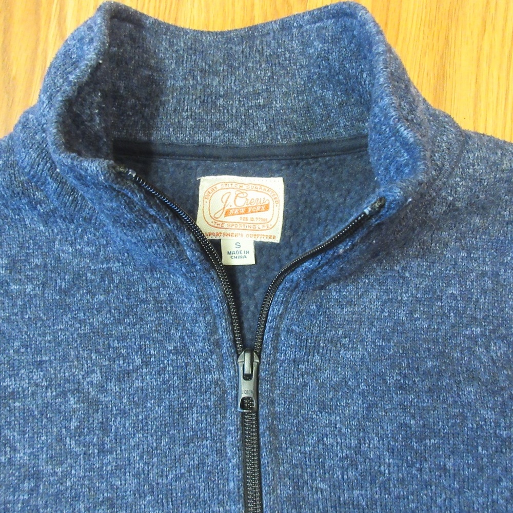 J.CREW Mens POLYESTER KNIT 1/4 ZIP - Picture 4 of 5